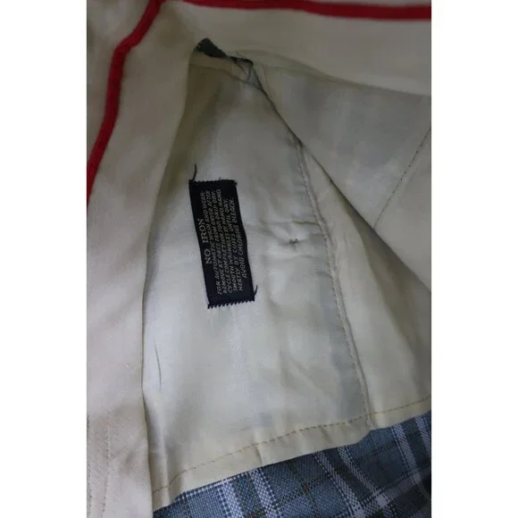 Vtg 70s Rockabilly Mens 34x32 Knit Wide Leg Bell Bottoms Chino Pants Plaid USA